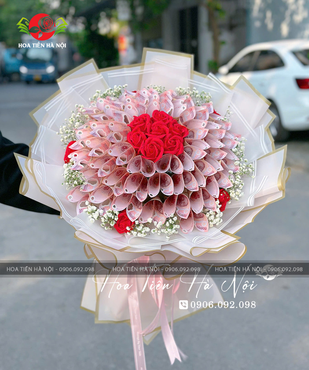 Bó hoa tiền 50k thanh tuyết