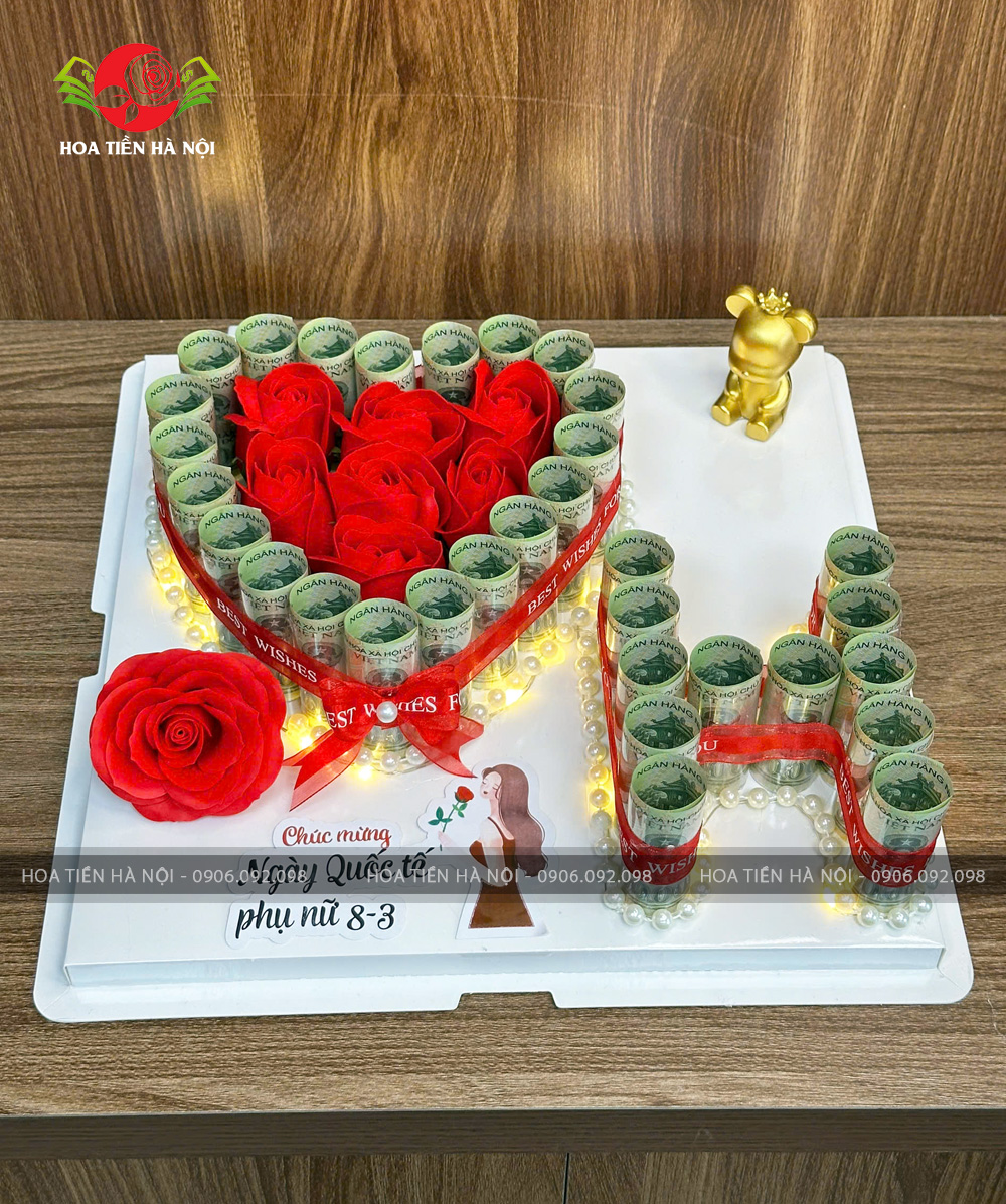 Khuôn bánh đút tiền chữ H trái tim