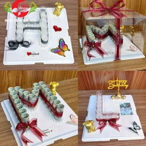 Khuôn bánh sinh nhật đút tiền theo tên chủ nhân