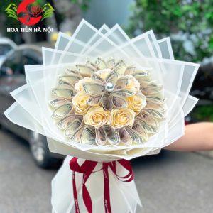 Bó hoa tiền 5 đô la nhỏ xinh