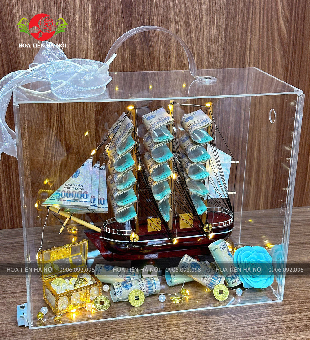 Vali tiền thuận buồm xuôi gió Full tiền 500k